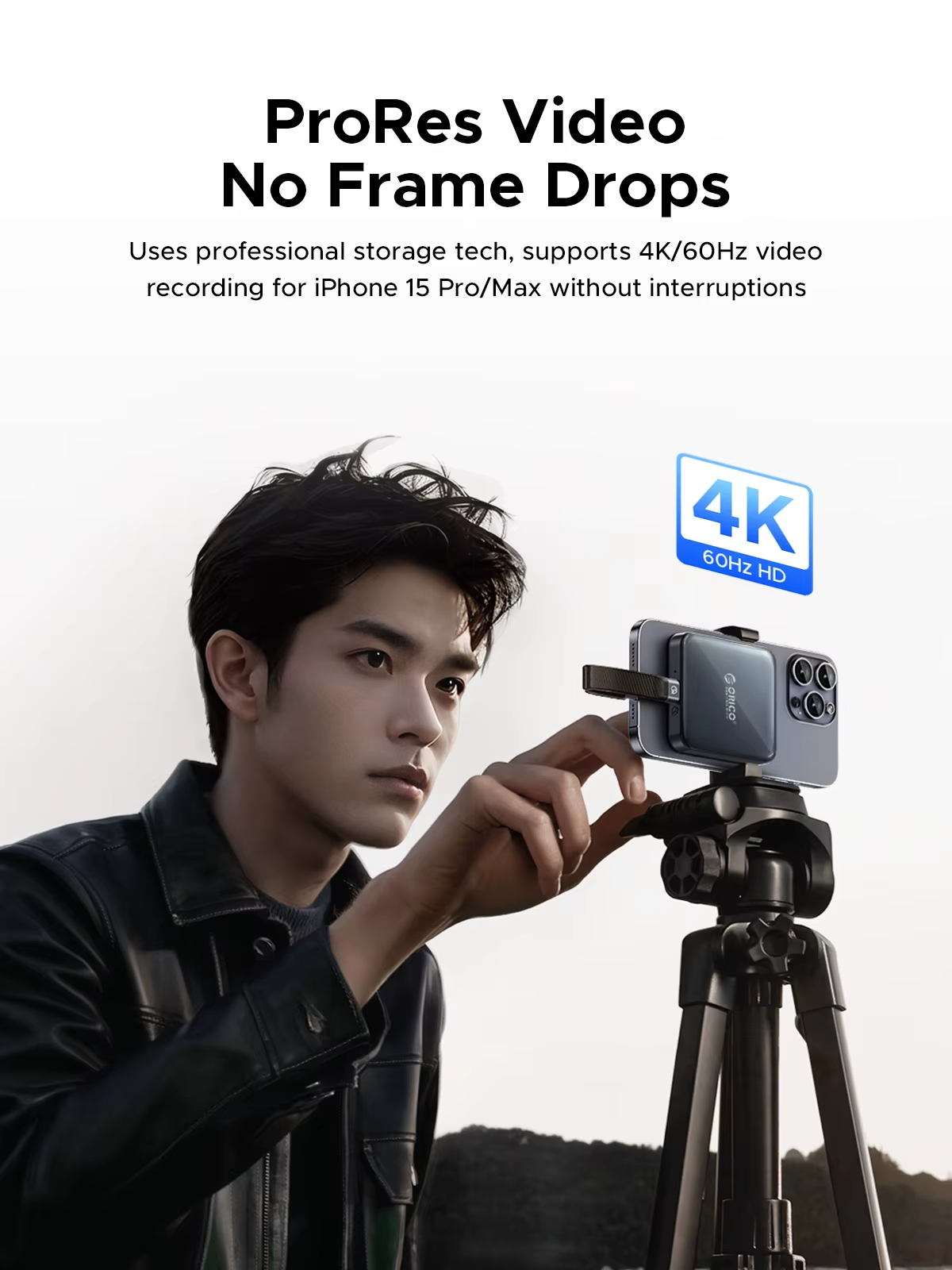 Creando vídeos con iPhone usando disco SSD magnético