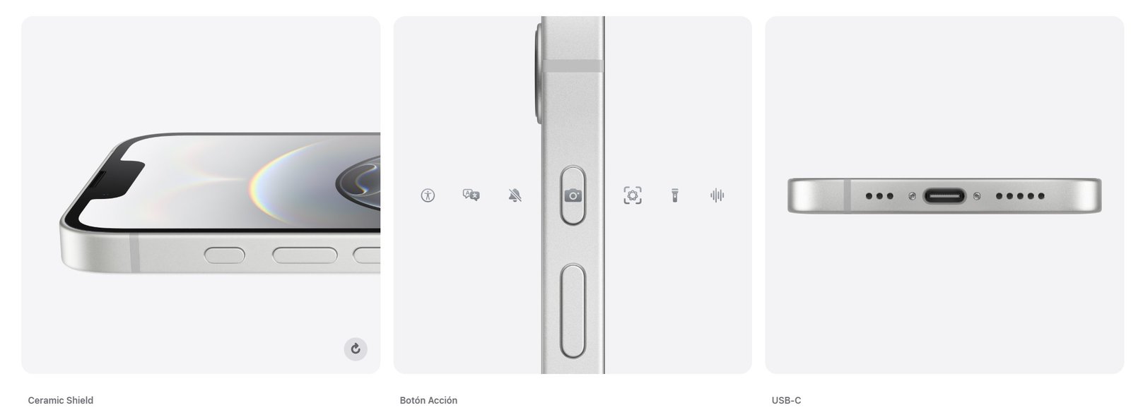 Aspectos destacados del iPhone 16e