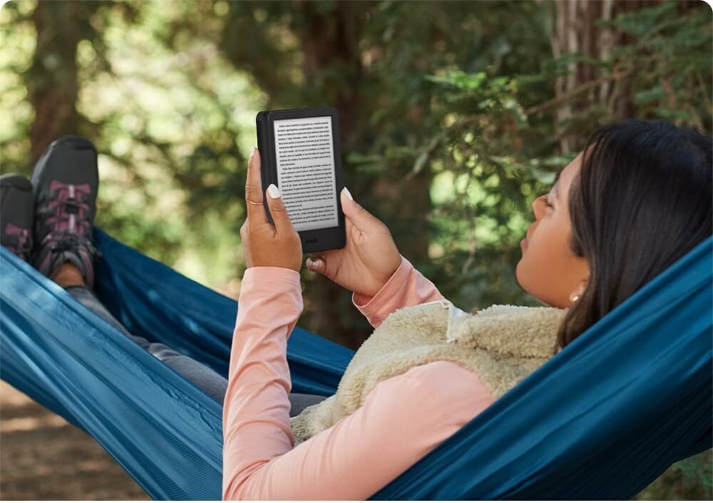 Kindle de Amazon en el campo
