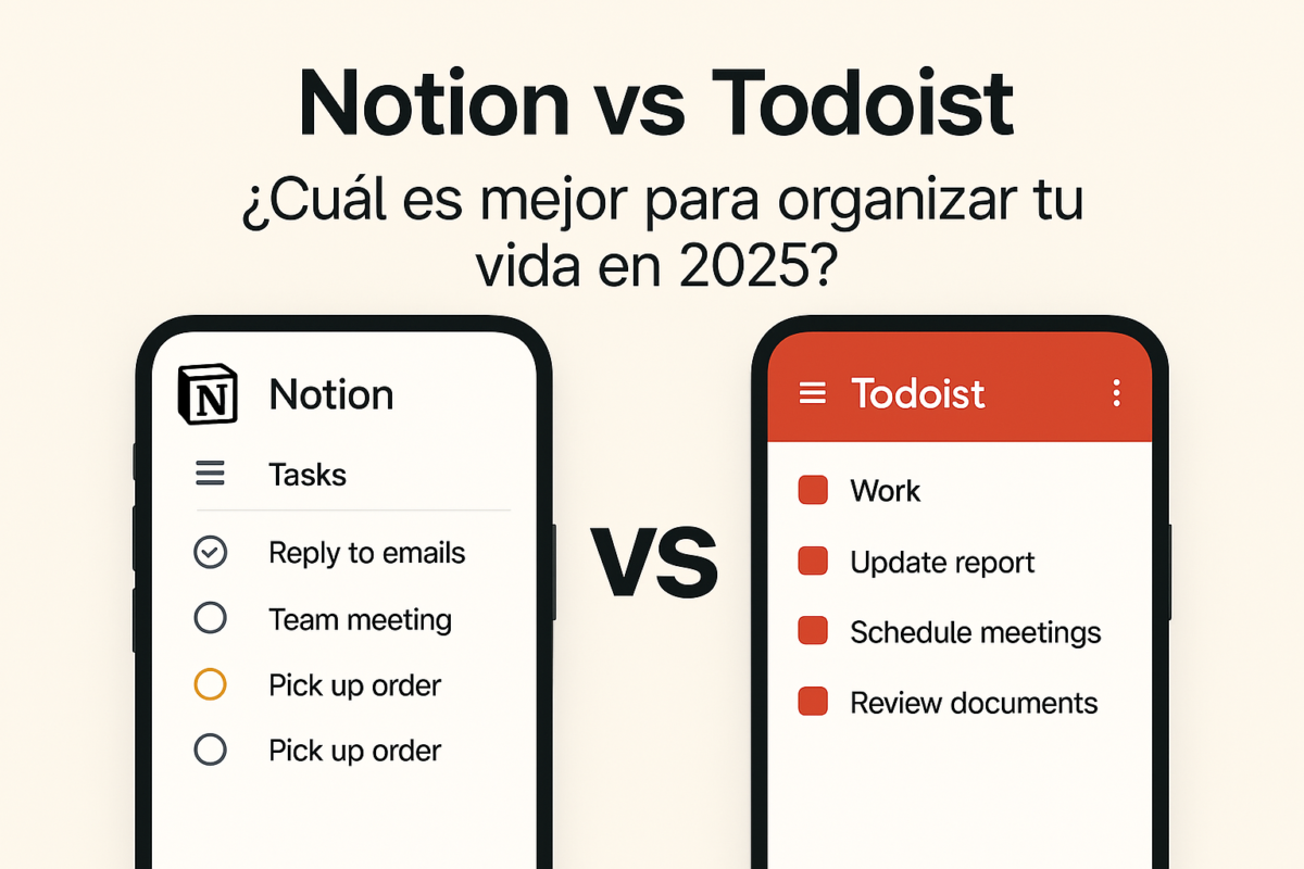 Notion vs Todoist (2025): ¿Cuál es mejor para organizar tu vida?