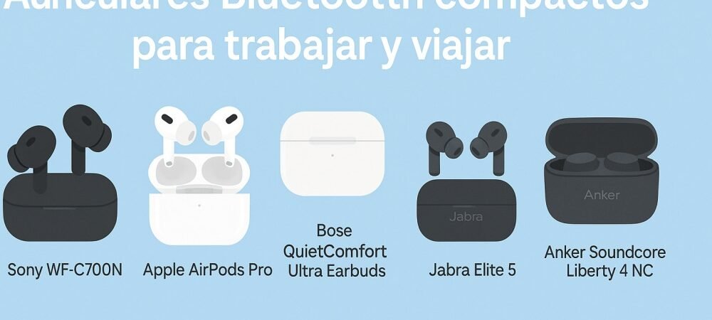 Auriculares Bluetooth compactos para trabajar y viajar