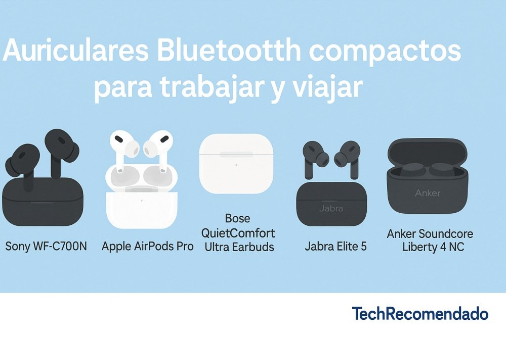 Auriculares Bluetooth compactos para trabajar y viajar