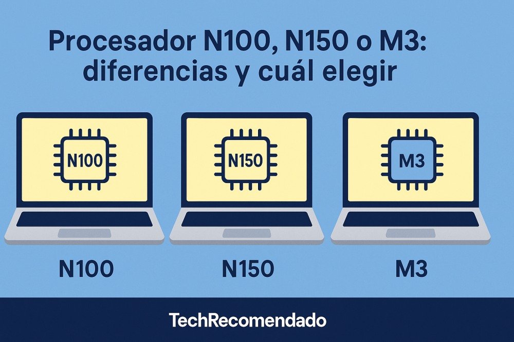 Qué significa que un portátil tenga procesador N100, N150 o M3