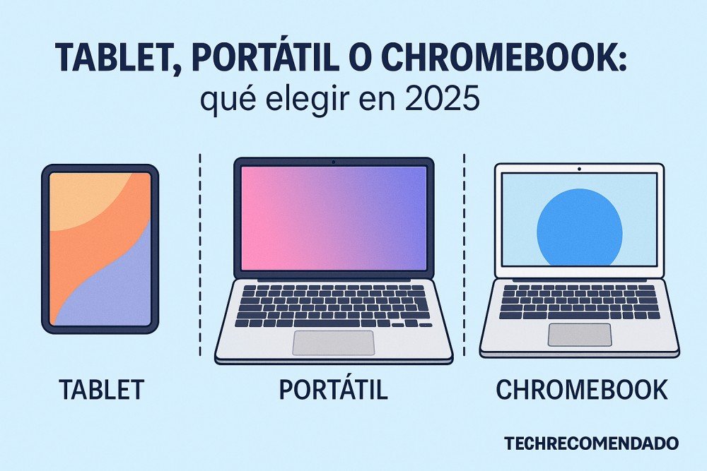 Tablet, portátil o Chromebook: qué elegir en 2025