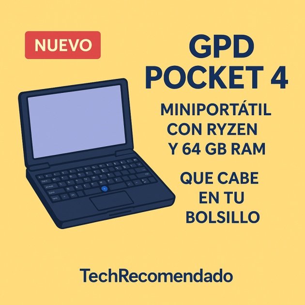 GPD Pocket 4: el miniportátil más potente que cabe en tu bolsillo (2025)