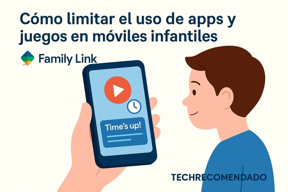 Limitar apps y juegos en móviles con Family Link