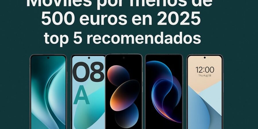 Móviles por menos de 500 euros en 2025: top 5 recomendados