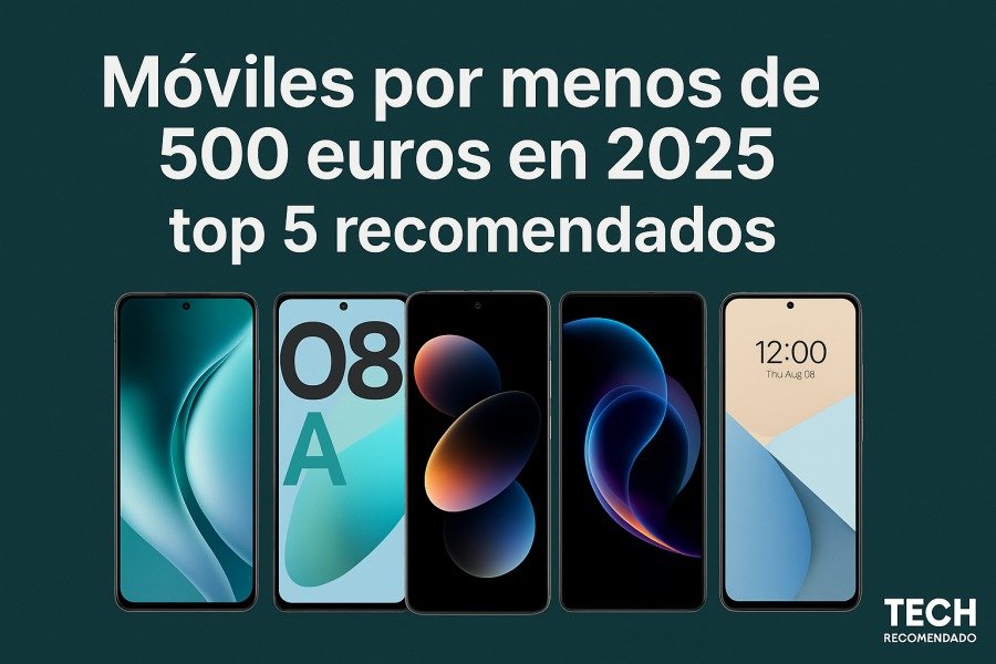 Móviles por menos de 500 euros en 2025: top 5 recomendados