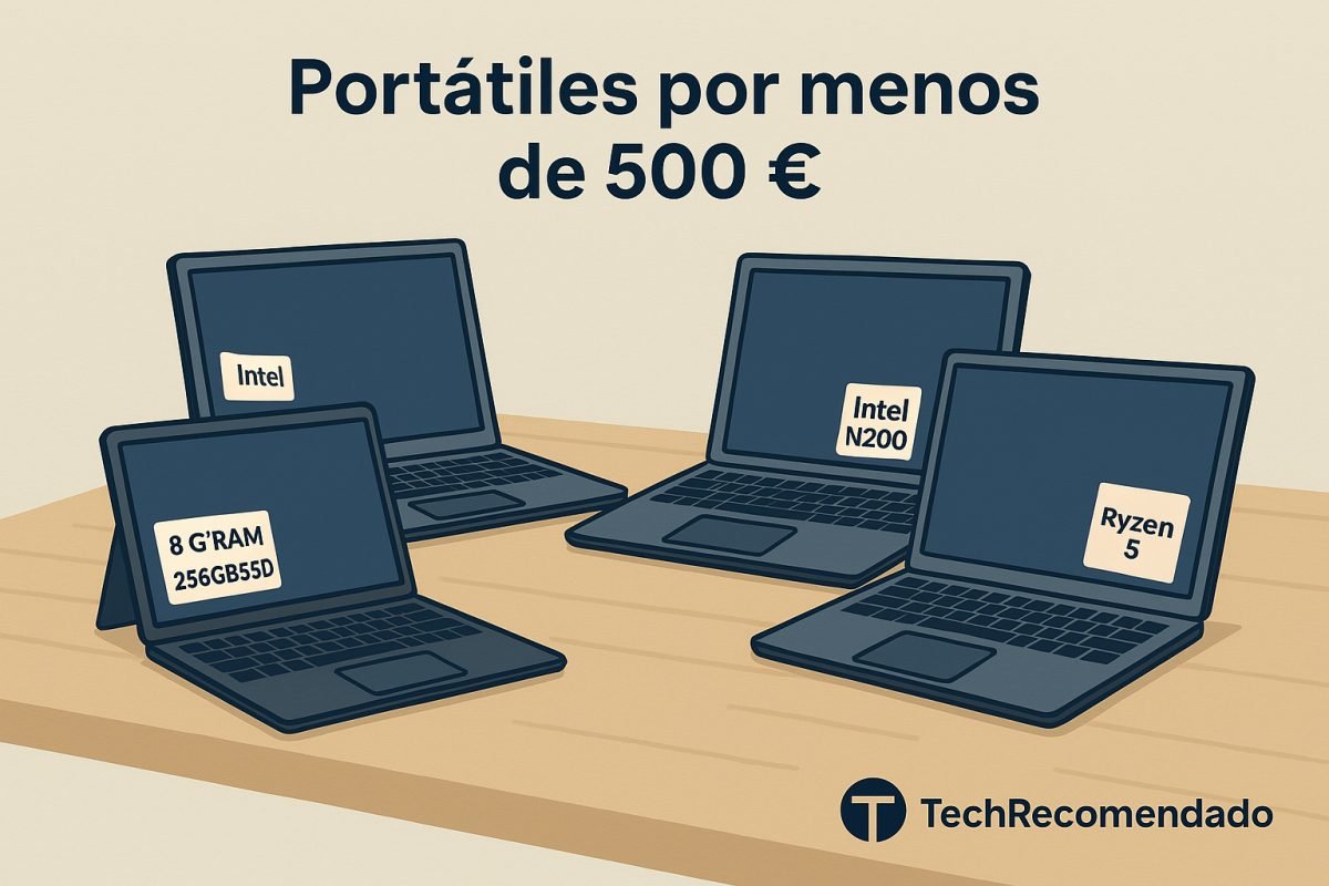 Los mejores portátiles por menos de 500 euros (2025)