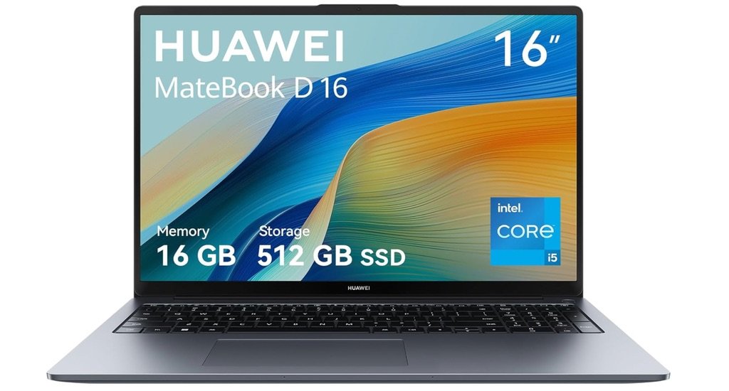 Huawei MateBook D16: portátil de 16” con Intel i5 por 599 €