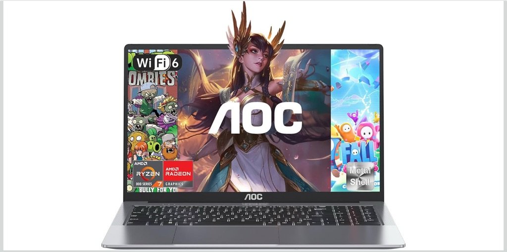 Portátil AOC Ryzen 7 5700U en oferta: gran potencia a buen precio