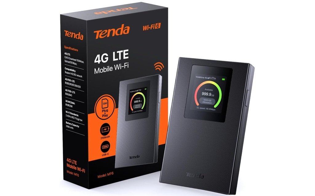 Router 4G Tenda MF6 con WiFi 6: perfecto para vacaciones
