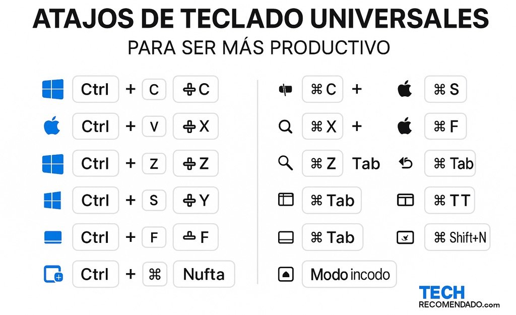 Atajos de teclado universales para ser más productivo