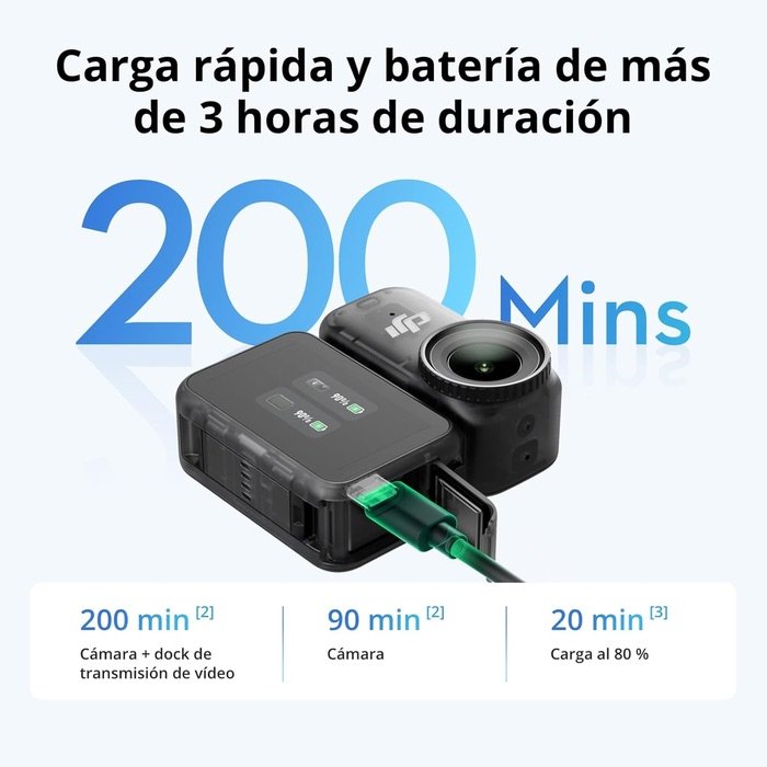Cámara DJI Osmo Action Nano con carga rápida y hasta 200 minutos de autonomía