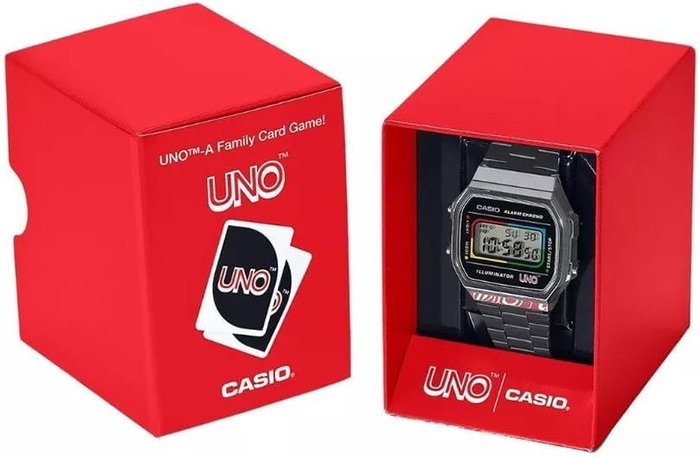 Casio UNO edición especial en su caja original roja inspirada en el juego de cartas UNO