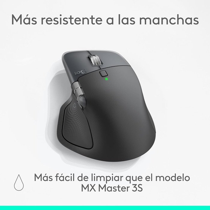 Ratón Logitech MX Master 4 más resistente a las manchas y fácil de limpiar que el modelo anterior