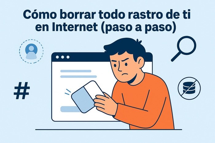 Gráfico digital sobre cómo eliminar tu información personal de Internet para mejorar la privacidad