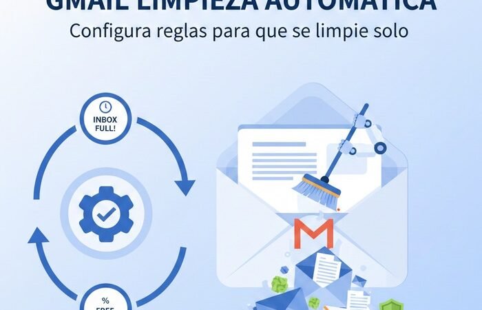 Cómo configurar Gmail para que se limpie solo (Guía 2026)