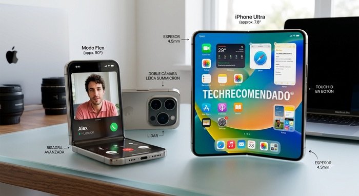 Imagen hipotética del iPhone Ultra basándose en los actuales rumores